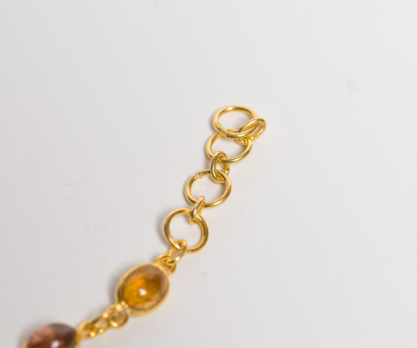 Multicoloured Tourmaline gold polish bracelet, Tourmaline