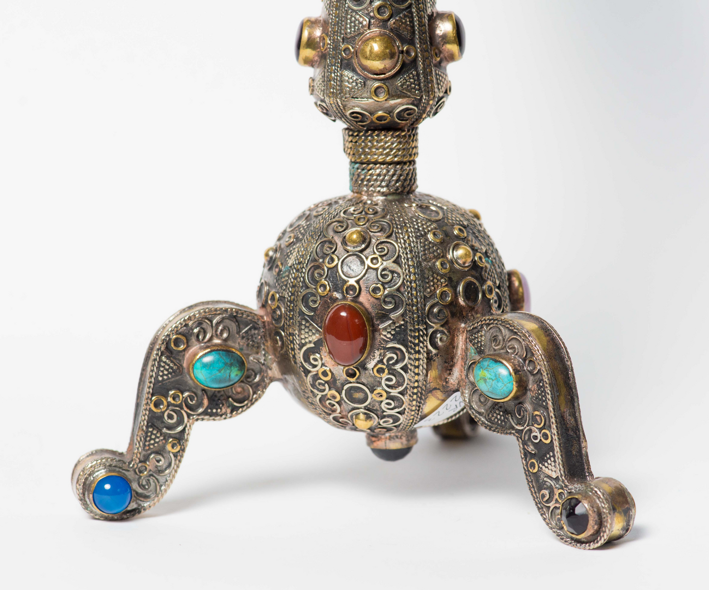 Menorah Candel Metal silver polish From Bukhara