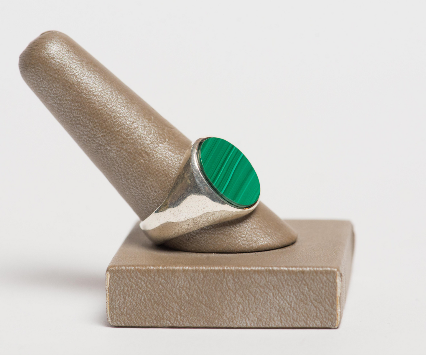 925 Silver Malachite Spinner Meditation Ring