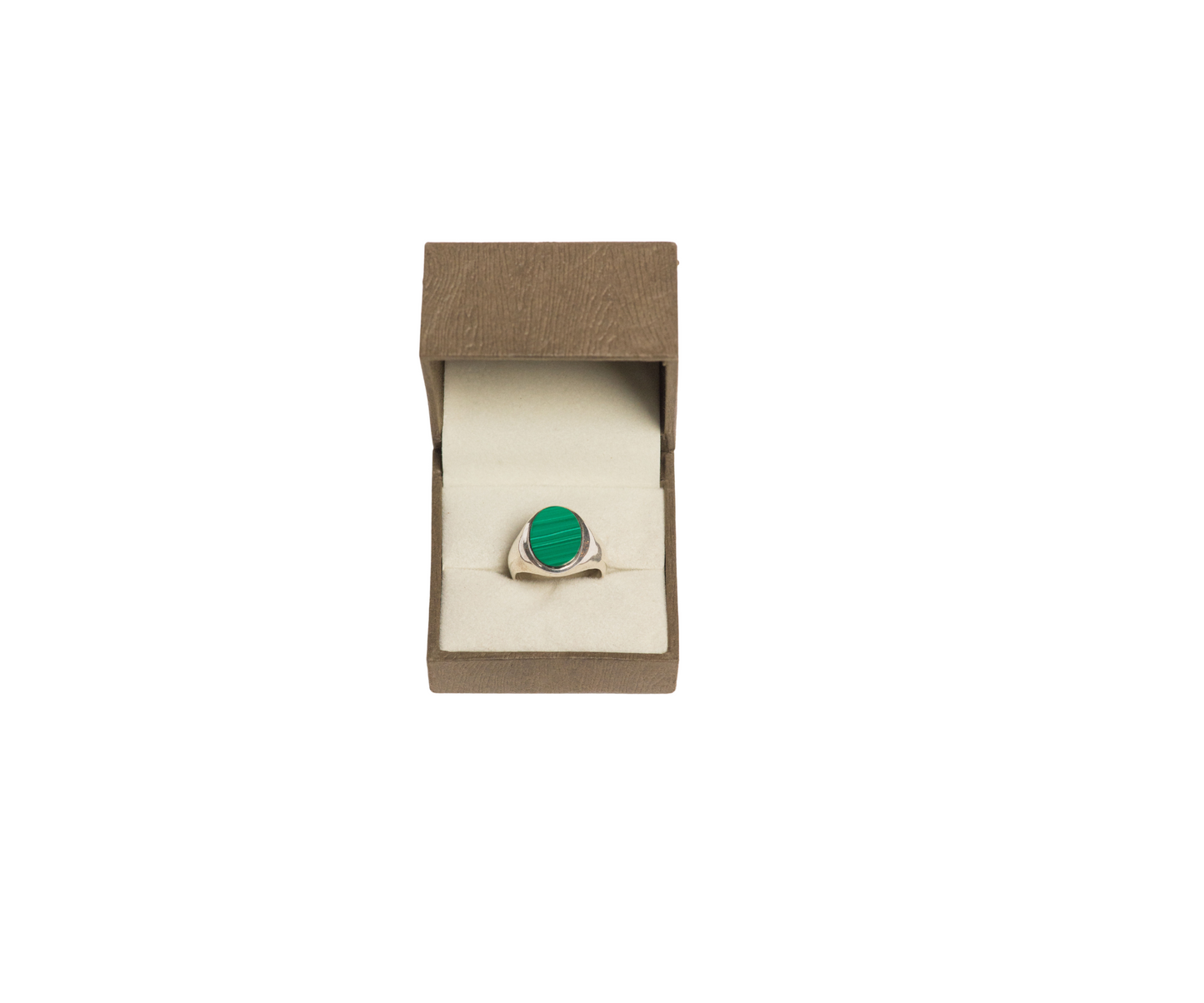 925 Silver Malachite Spinner Meditation Ring