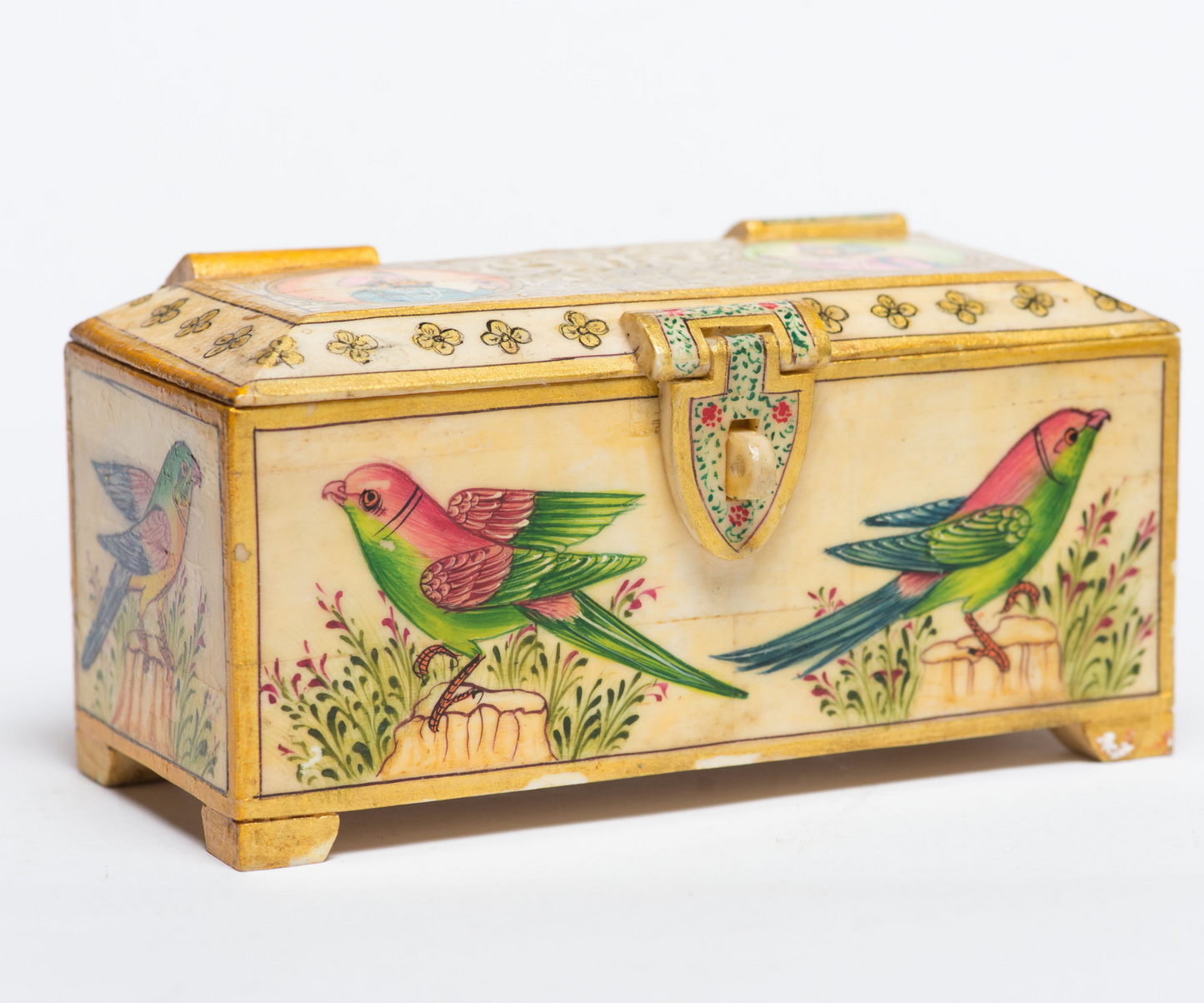Vintage Look Dekorativ Handbemalt Massiv Kamelknochen Trinkt Sammlung Box
