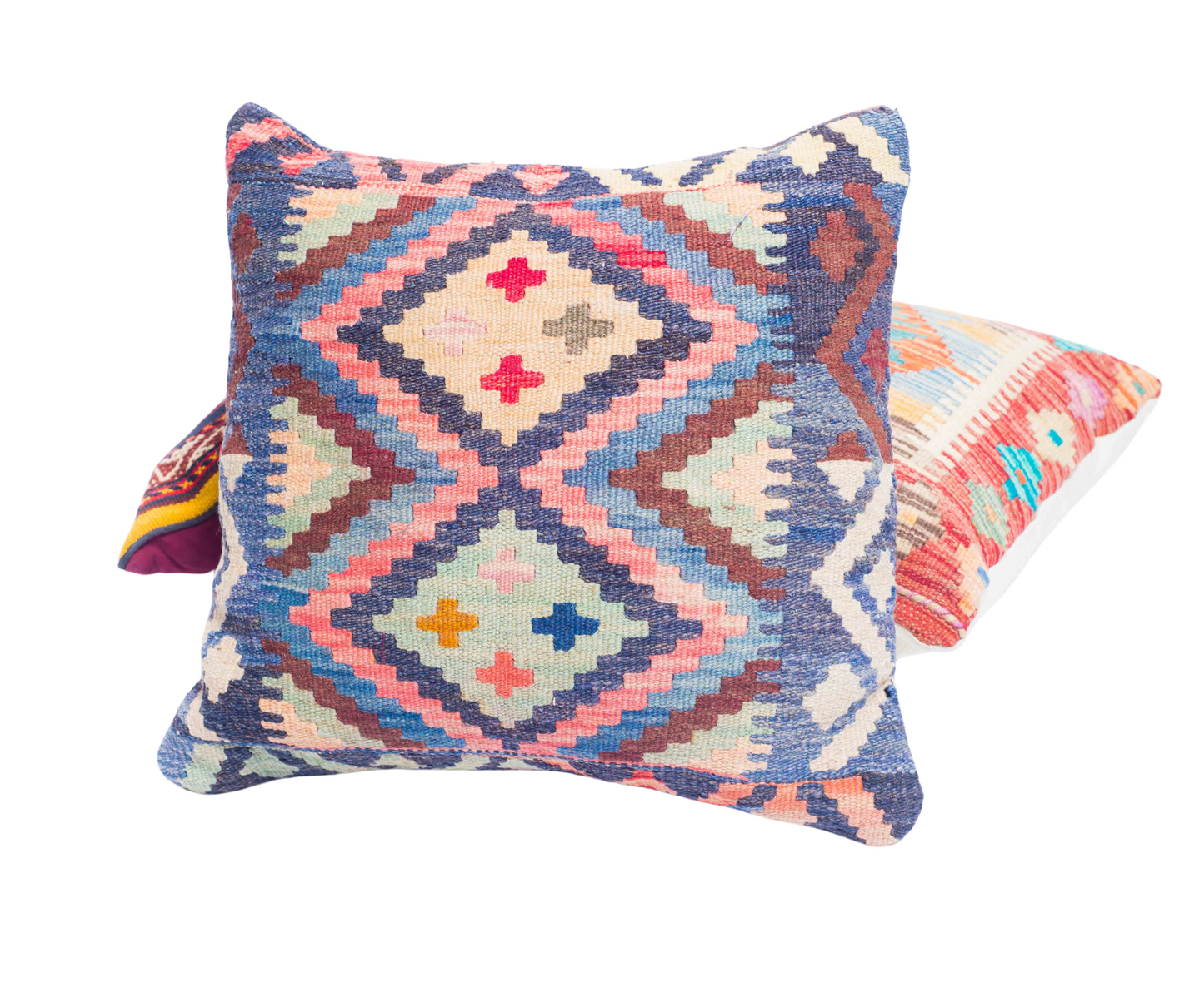 Handwoven Uzbek Kilim Cushion Cover - 100% Wool from Maimana, Afghanistan