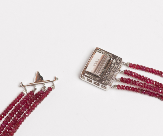 AAA+ Natural Ruby Rondelle Beads - 3.6-3.8 mm for Handmade Gifts