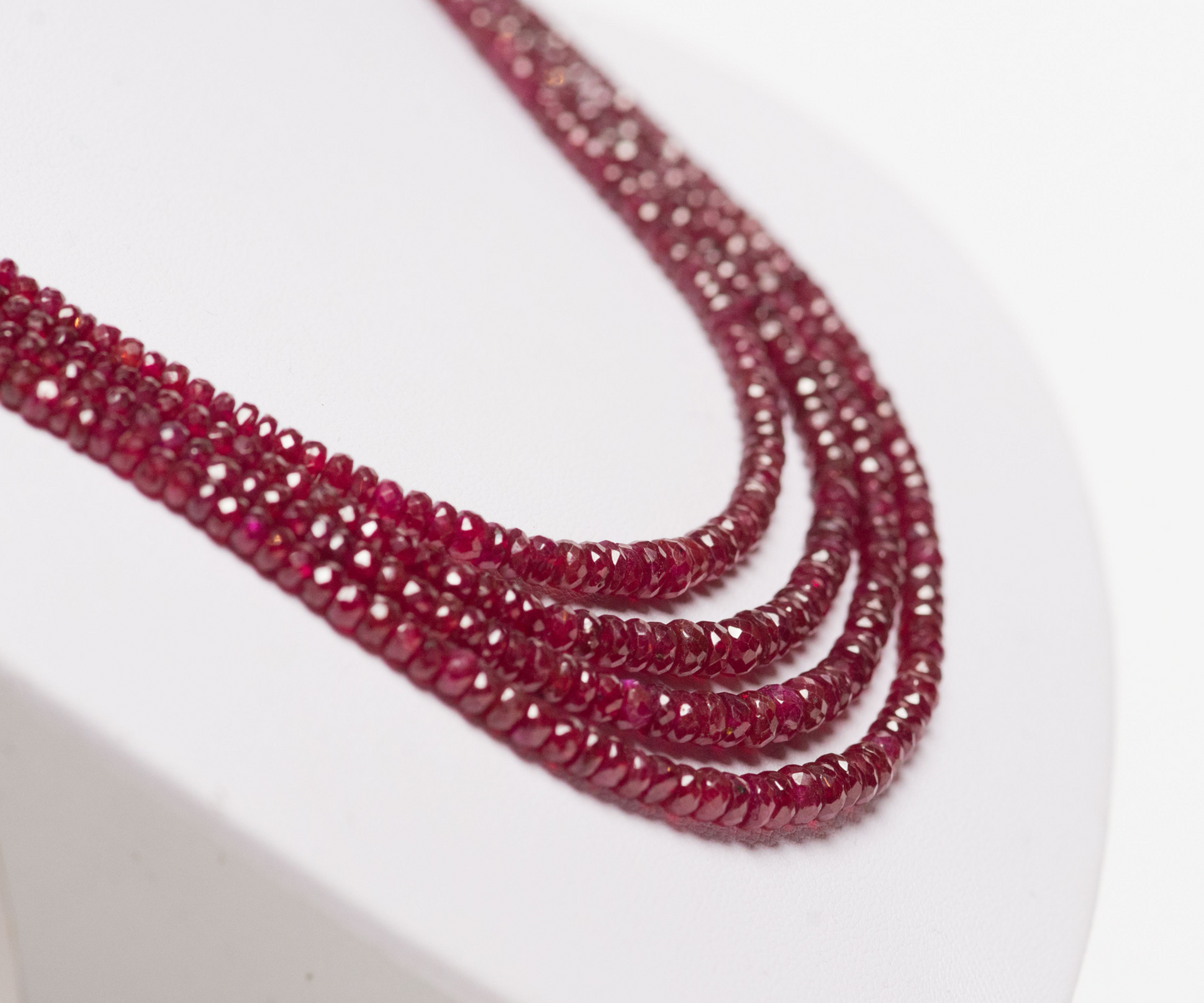 AAA+ Natural Ruby Rondelle Beads - 3.6-3.8 mm for Handmade Gifts
