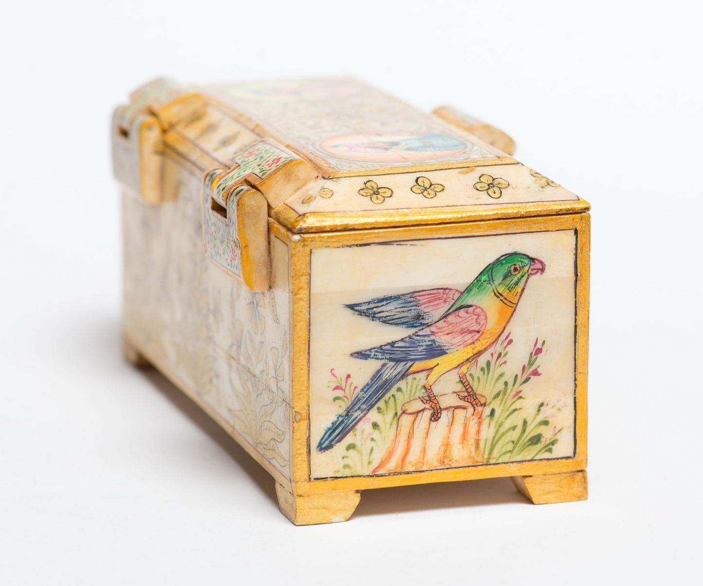 Vintage Look Dekorativ Handbemalt Massiv Kamelknochen Trinkt Sammlung Box