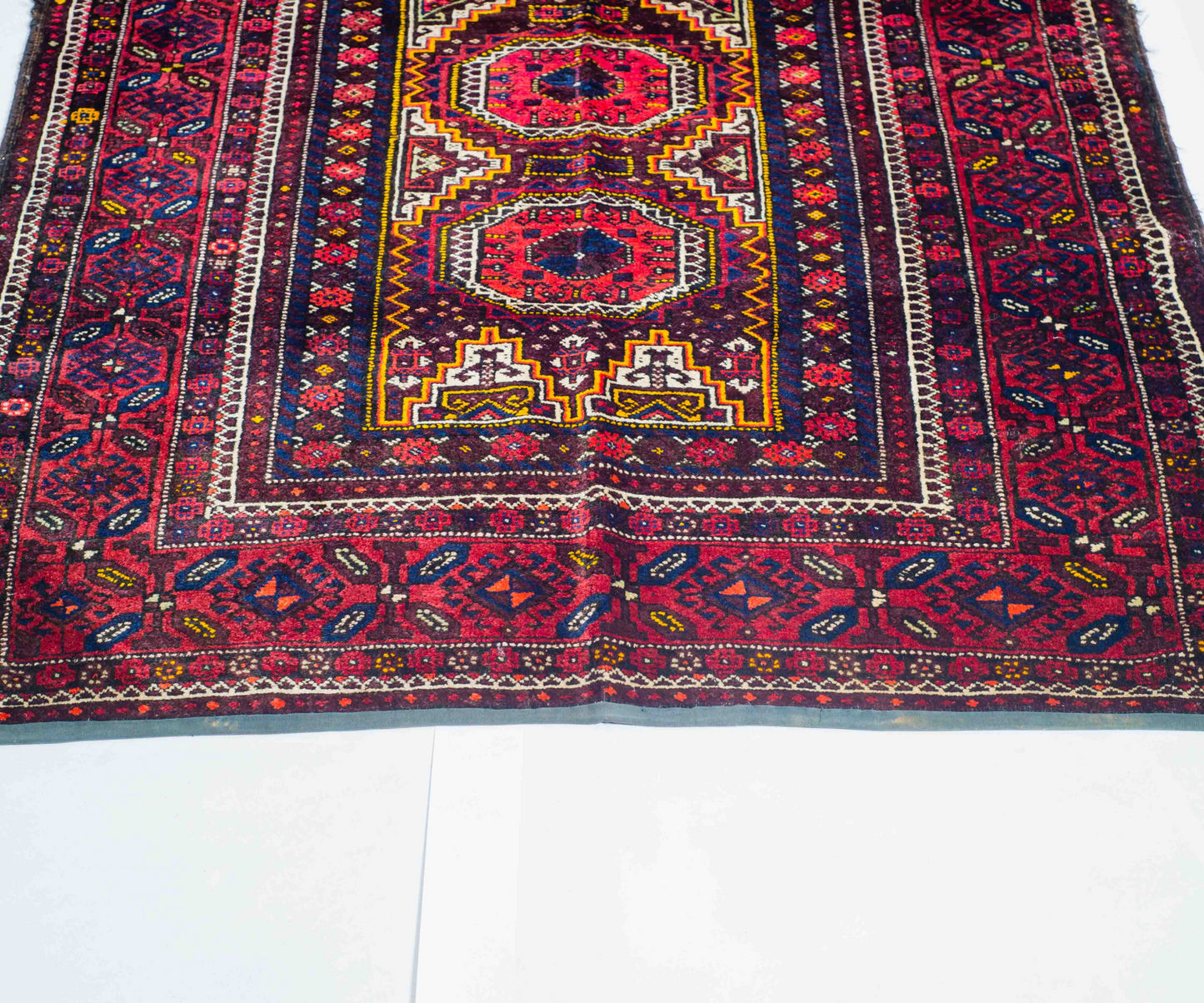 Unique Hand-Knotted Beluch Runner - Naturally Dyed Wool, Herat