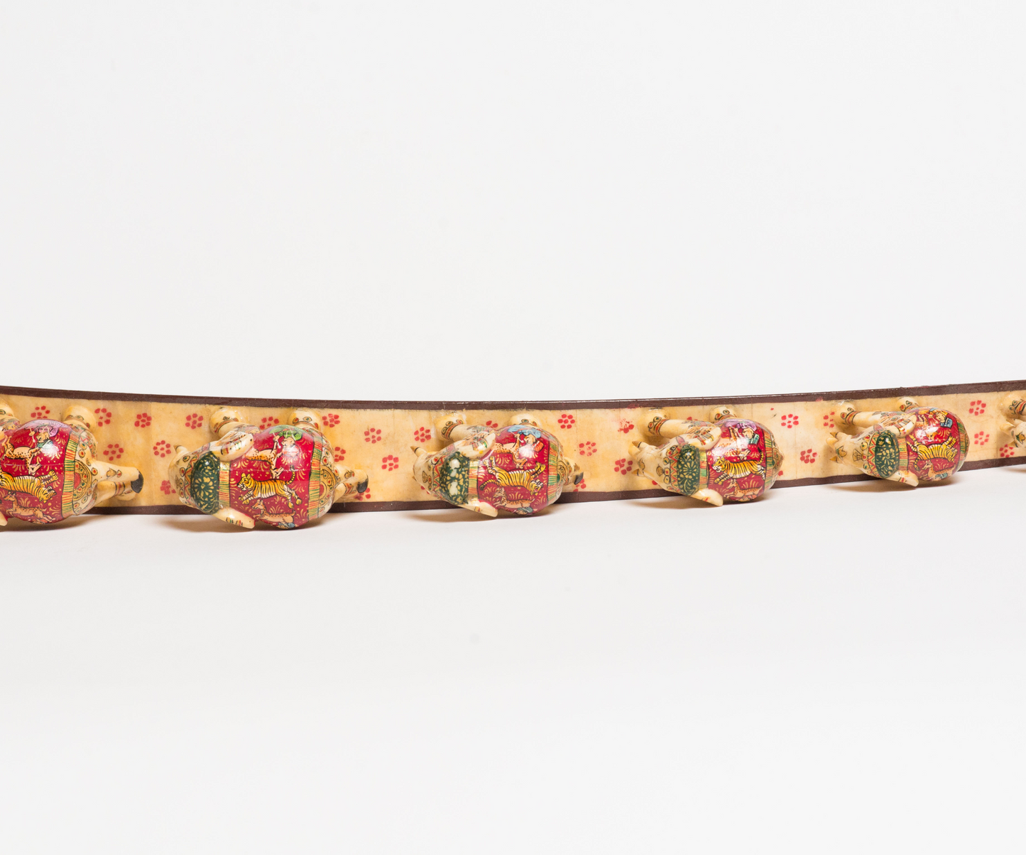 Elegant Elephant Ensemble: Hand-Carved Bone Inlay Bridge Decor