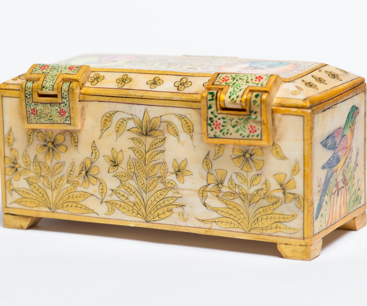Vintage Look Dekorativ Handbemalt Massiv Kamelknochen Trinkt Sammlung Box