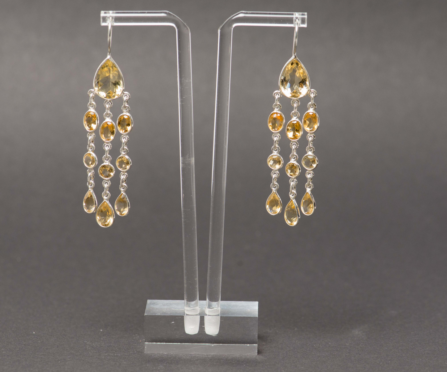 Natural Citrine Earrings, 925 Solid Sterling Silver, Handmade Jewelry, November Birthstone