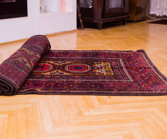 Unique Hand-Knotted Beluch Runner - Naturally Dyed Wool, Herat