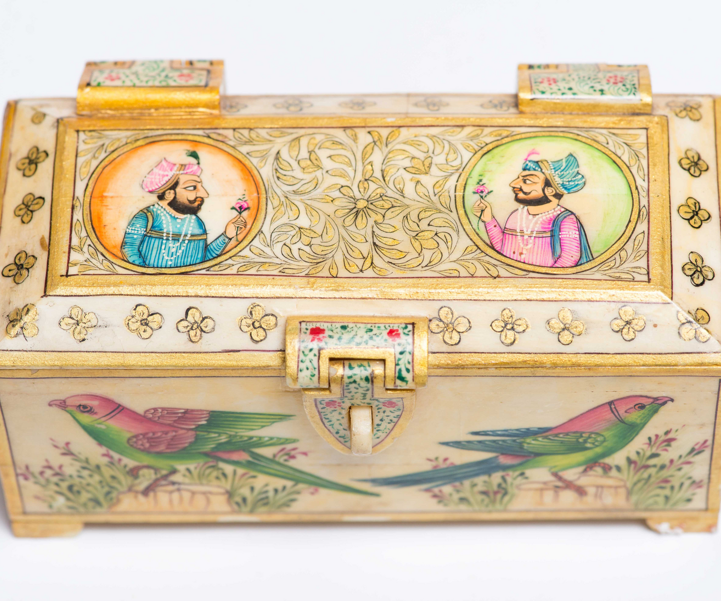 Vintage Look Dekorativ Handbemalt Massiv Kamelknochen Trinkt Sammlung Box