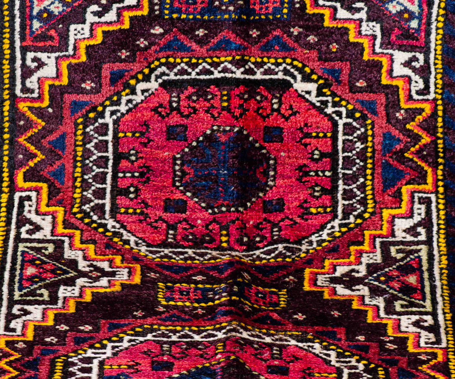 Unique Hand-Knotted Beluch Runner - Naturally Dyed Wool, Herat
