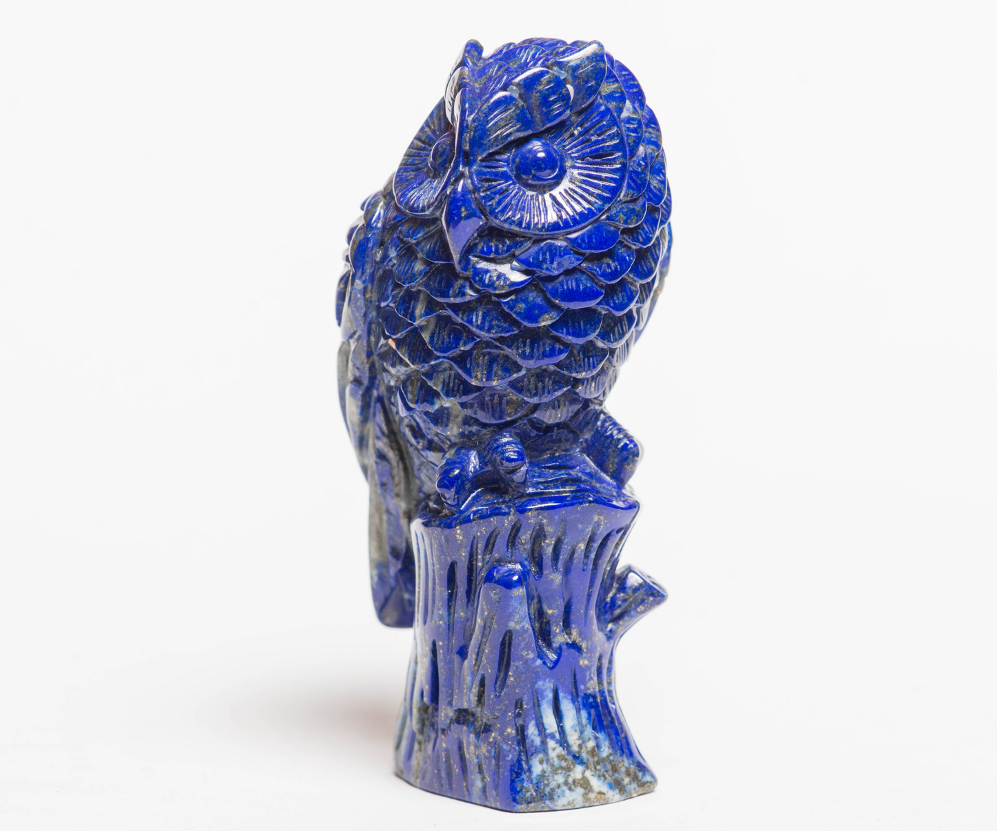 Lapis Owl, hand carved, Crystal Owl, Crystal Carved, carved gemstone, carved Figurine, Crystal Animal,