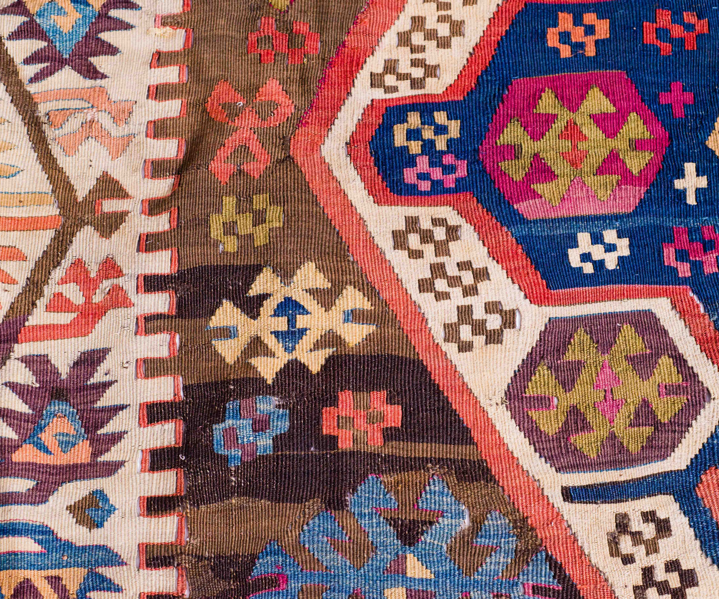 Antique Anatolian Kilim - Hand-Woven, Naturally Dyed, ca. 1820-1840