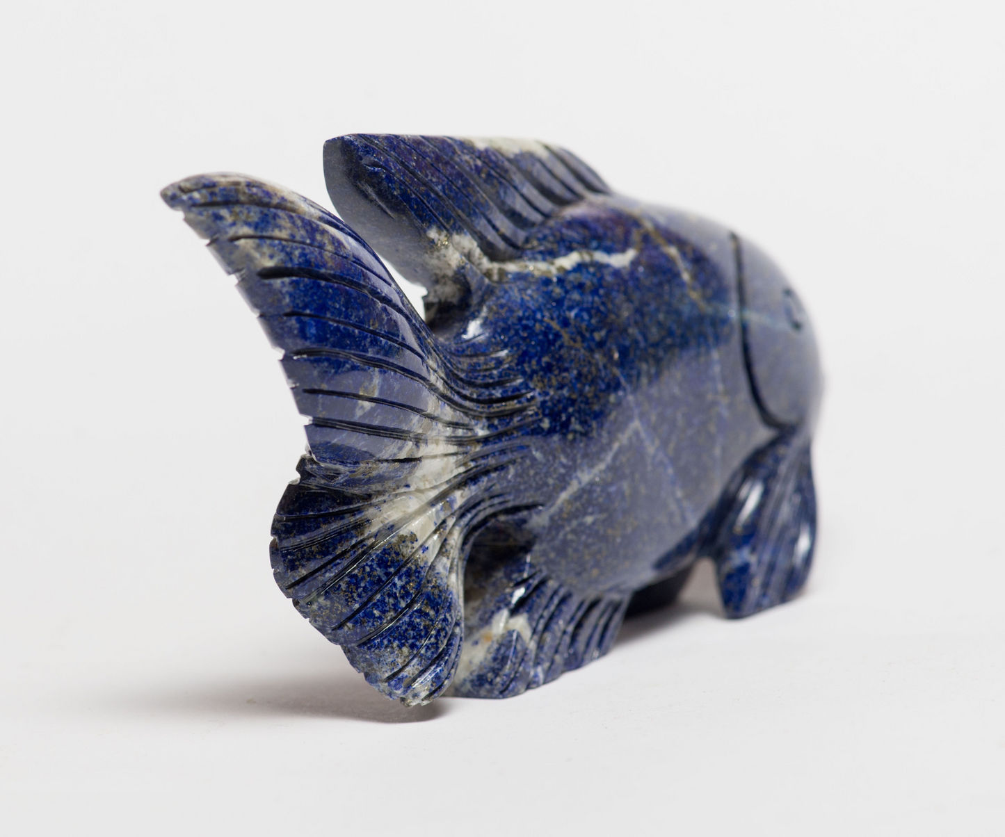 Wonderful Natural Ancient Old Lapis lazuli Stone Hand Carved Beautiful Fish