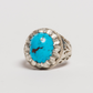 Natural Turquoise Ring,Turquoise Ring, Sterling Silver