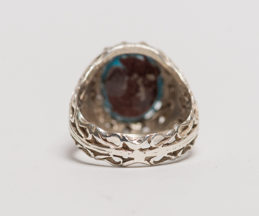 Natural Turquoise Ring,Turquoise Ring, Sterling Silver