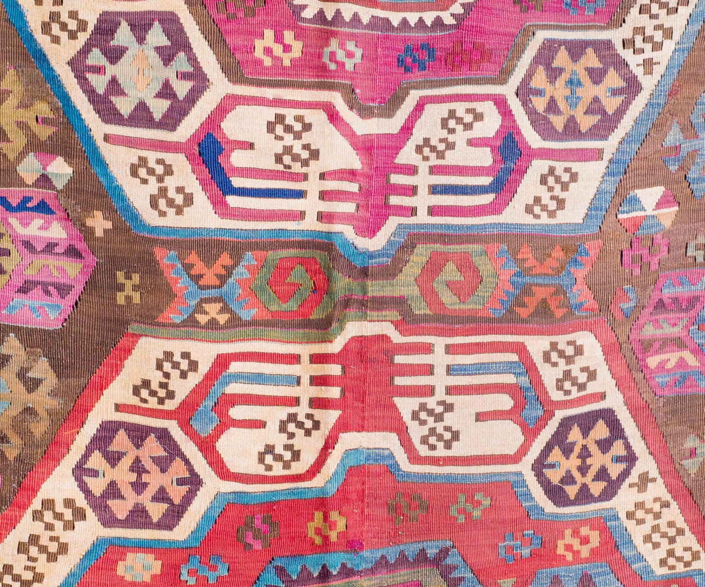 Antique Anatolian Kilim - Hand-Woven, Naturally Dyed, ca. 1820-1840