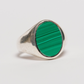 925 Silver Ring / Malachite / Spinner Meditation Ring