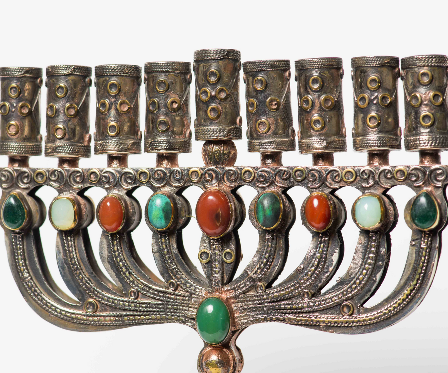 Menorah Candel  Metal silver polish From Bukhara