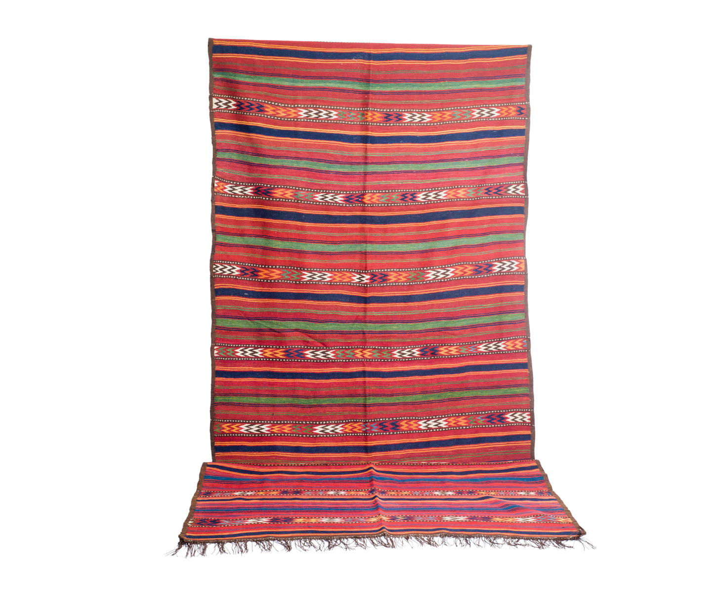 Hand-Knotted and Hand-Woven Kilim from Central Afghanistan