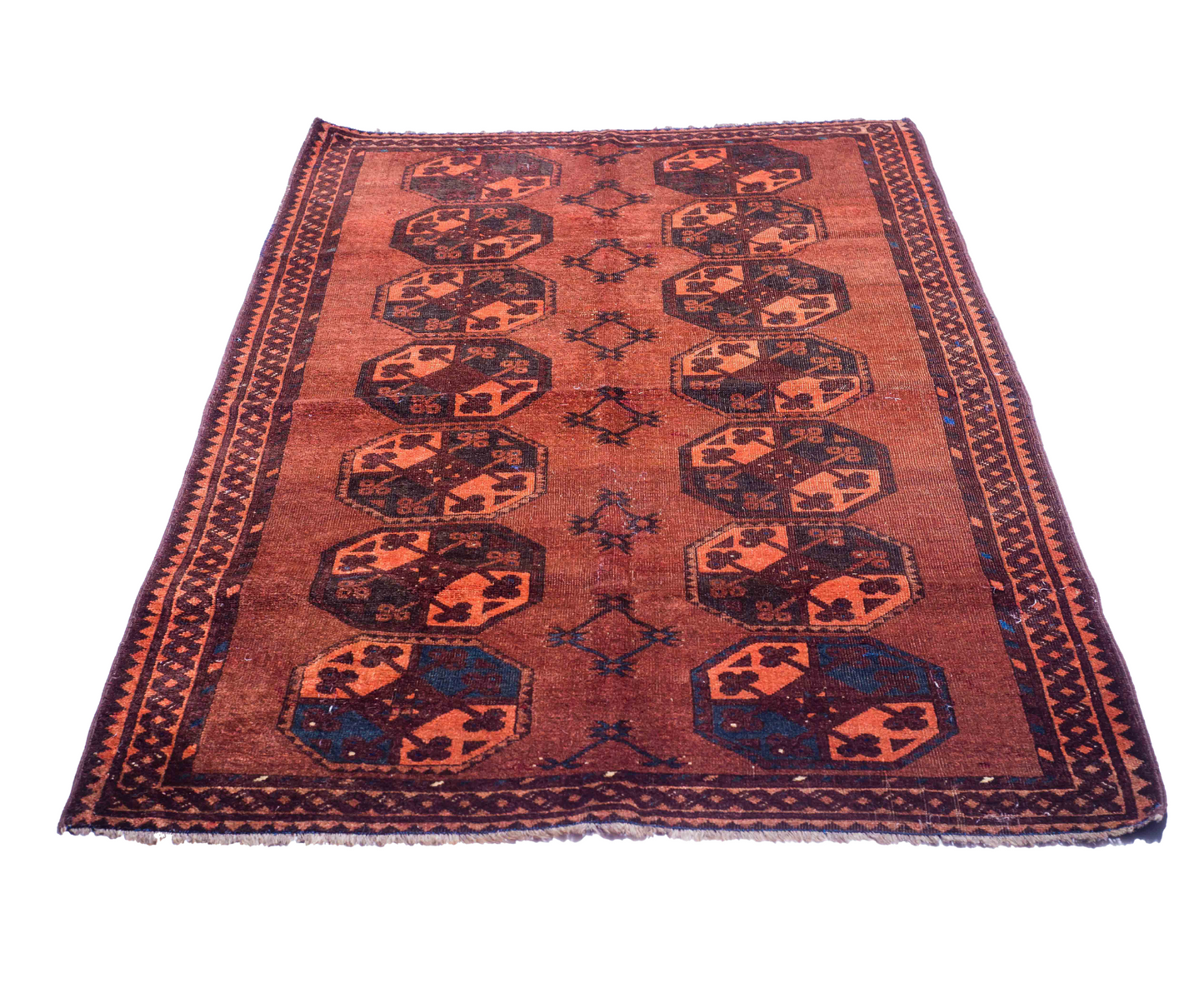 Turkmen Ersari Rug - Unique 19th Century Naturally Dyed Wool