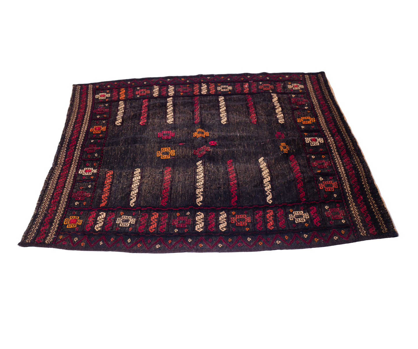 Unique Beluch Soffrai/Rukusi Rug - Finely Hand-Woven & Embroidered