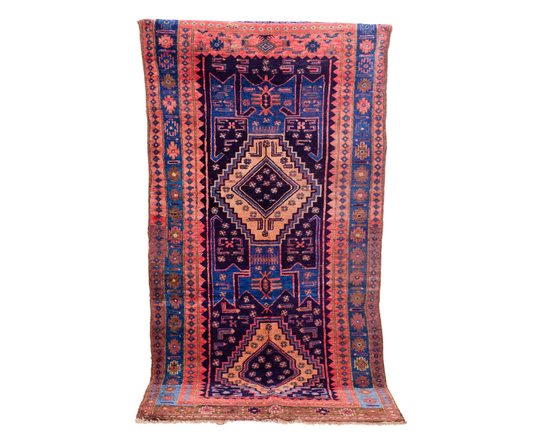 Antique Iranian Wool Rug - 20th Century Hand-Knotted, Naturally Dyed | Handmade