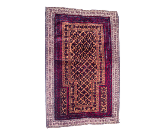 Handmade Beluch Dokhtare-Qasi Prayer Rug - Exquisite Embroidery, Authentic Afghan Craftsmanship