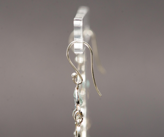 Aquamarine Quartz Waterfall Earrings