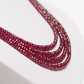 AAA+ Ruby Faceted Rondelle Beads 3.6 -3.8 mm 100% Natural Ruby Corundum Faceted Rondelle Gemstone Beads For Personalized Handmade Gift