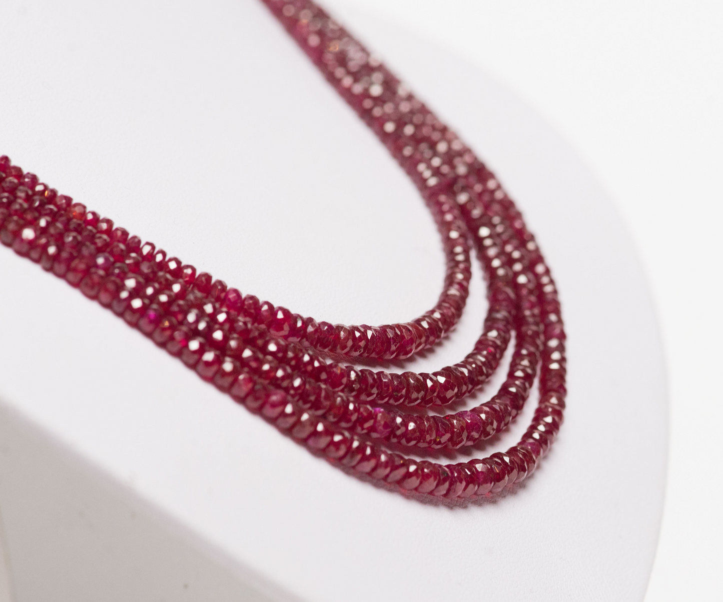 AAA+ Ruby Faceted Rondelle Beads 3.6 -3.8 mm 100% Natural Ruby Corundum Faceted Rondelle Gemstone Beads For Personalized Handmade Gift