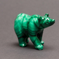 POLISHED MALACHITE BEAR  Animal Carving