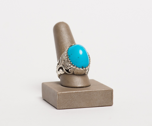 Natural Turquoise Ring,Turquoise Ring, Sterling Silver