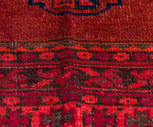 Rare 19th Century Turkmen Ersari Rug - Hand-Knotted and Woven, Handmade