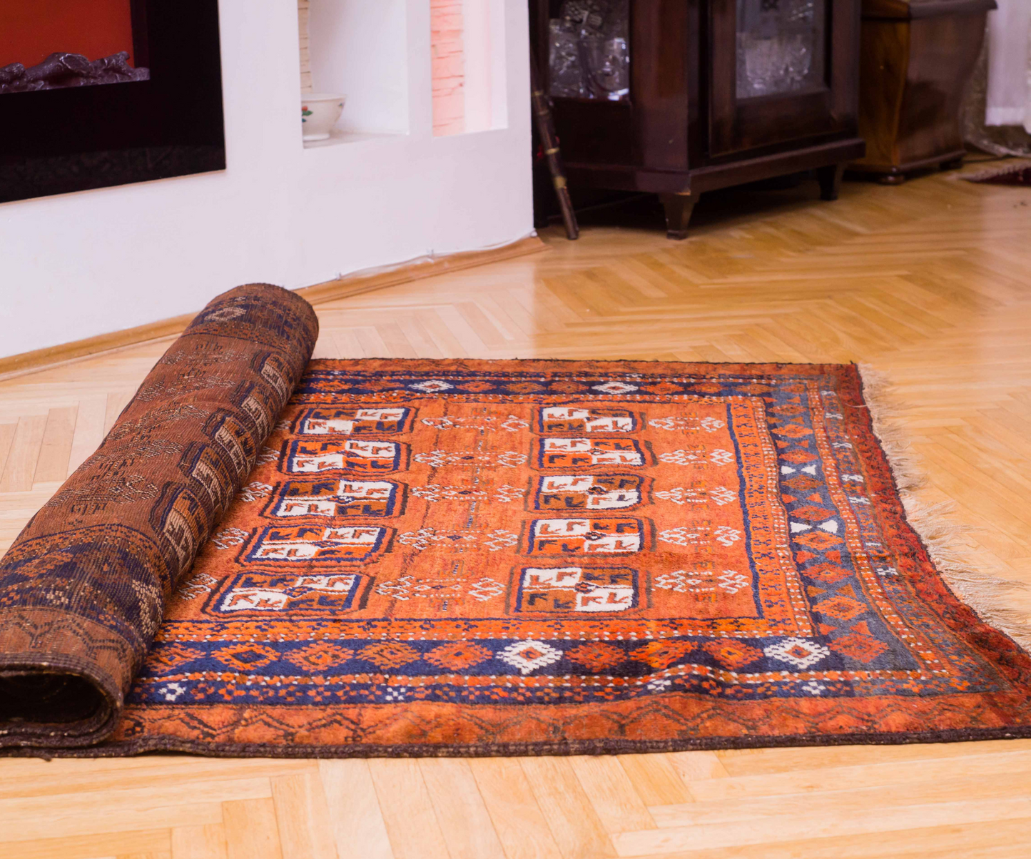 Vintage Beluch Runner Carpet - Western Afghan Heritage from Farah Province