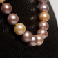 Mixed Freshwater pearl necklace, pinks, whites pink and greys