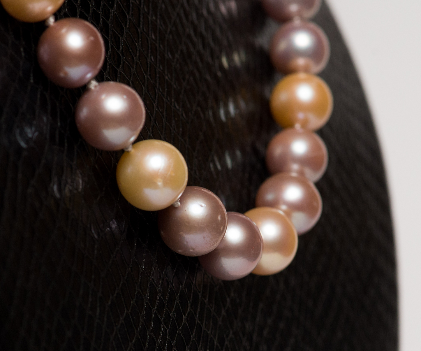 Mixed Freshwater pearl necklace, pinks, whites pink and greys