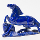 Very beautiful art natural high quality lapis lazuli horse figurine stone handmade from Badakhshan ,Afghanistan