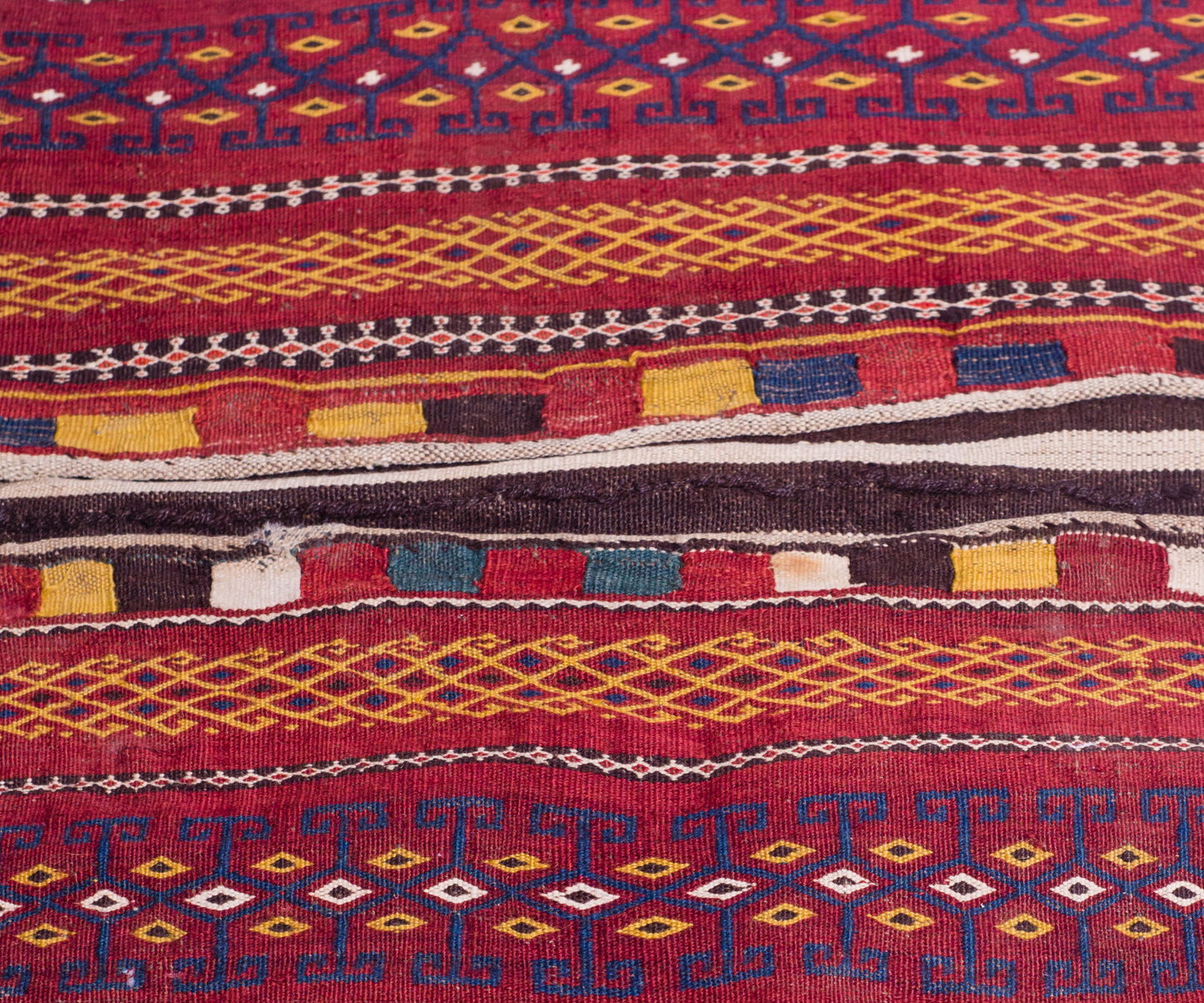 20th Century Naturally Dyed Wool Beluch Khourjeen-Torbah from Ghor Province - Hand-Woven