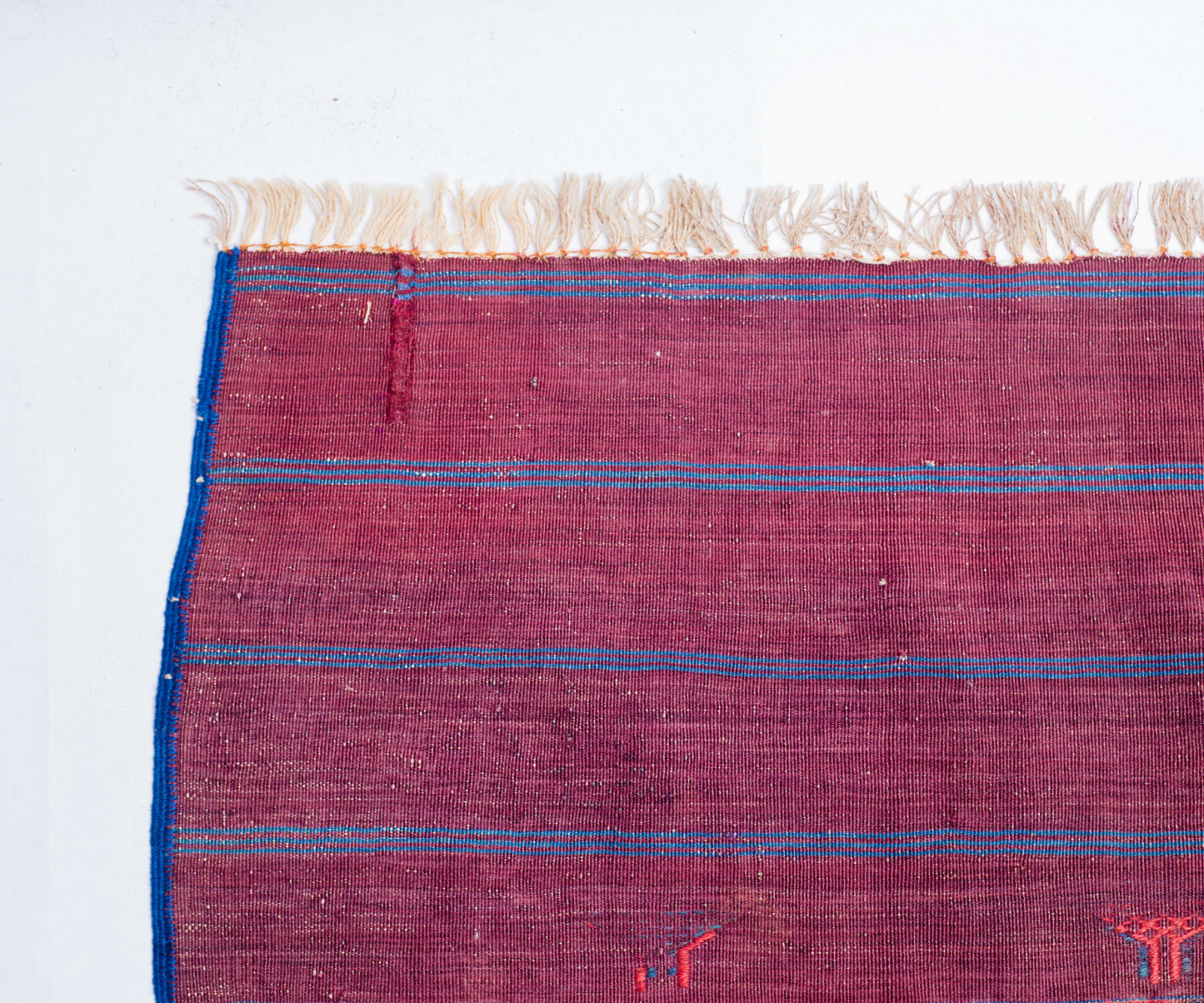 Unique 19th Century Yamoud Kelim Soumak - Hand-Embroidered; Hand-Woven