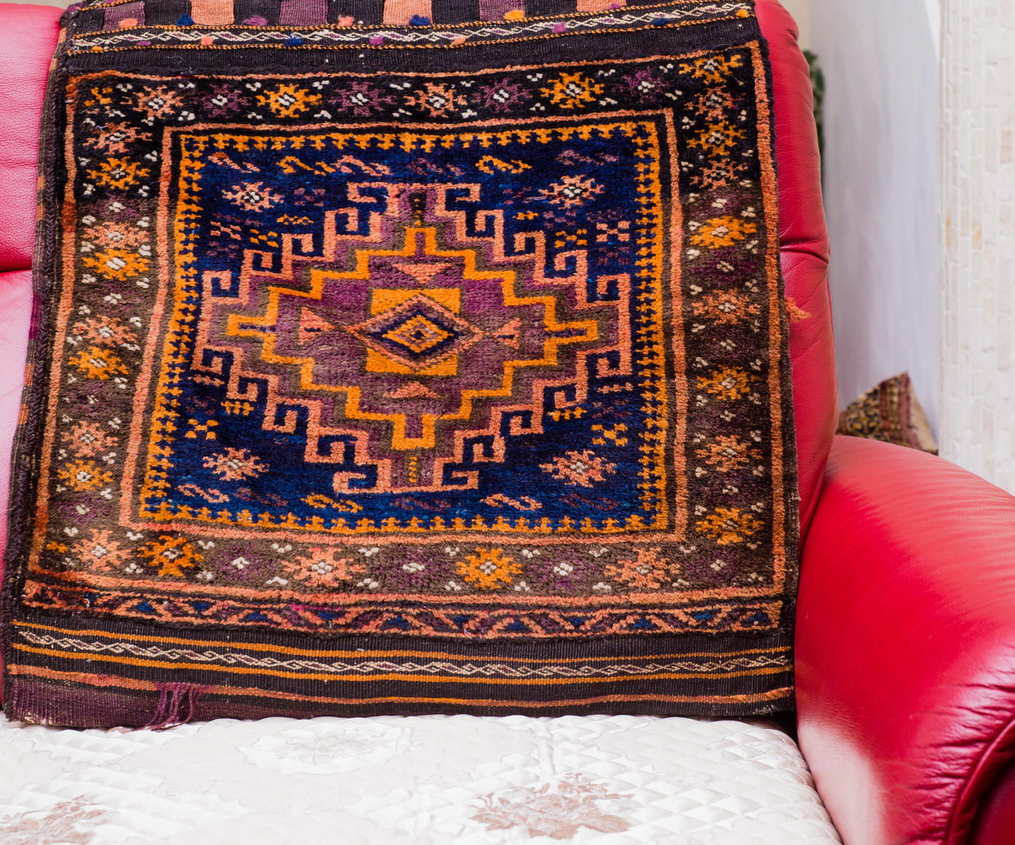 19th Century Beluch Torbah-Khourjeen - Hand-Knotted and Woven, Naturally Dye Handmade"