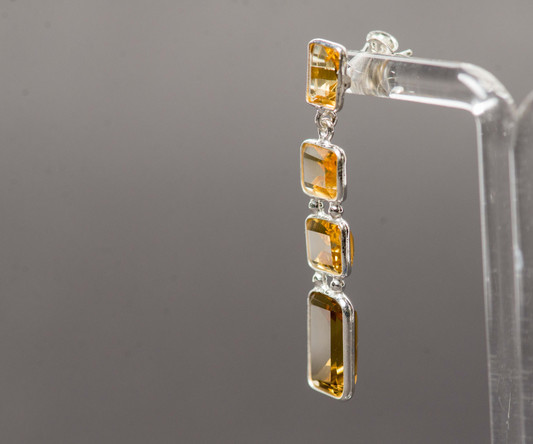 Citrine Earings,silver 925 Jewelry