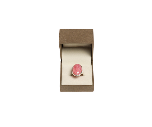 Rhodochrosite Ring Silver For Women