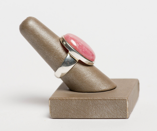 Rhodochrosite Ring Silver For Women