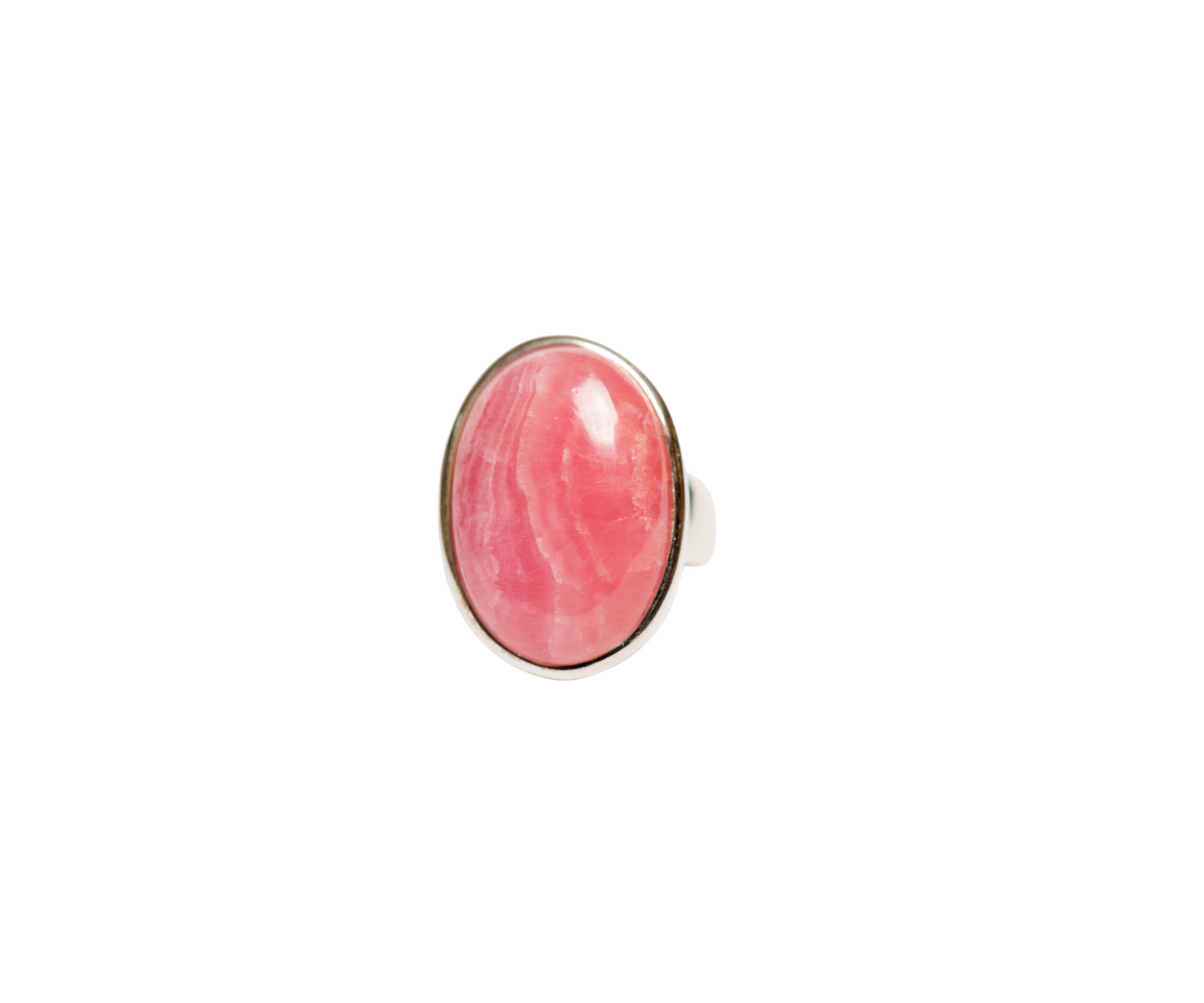 Rhodochrosite Ring Silver For Women