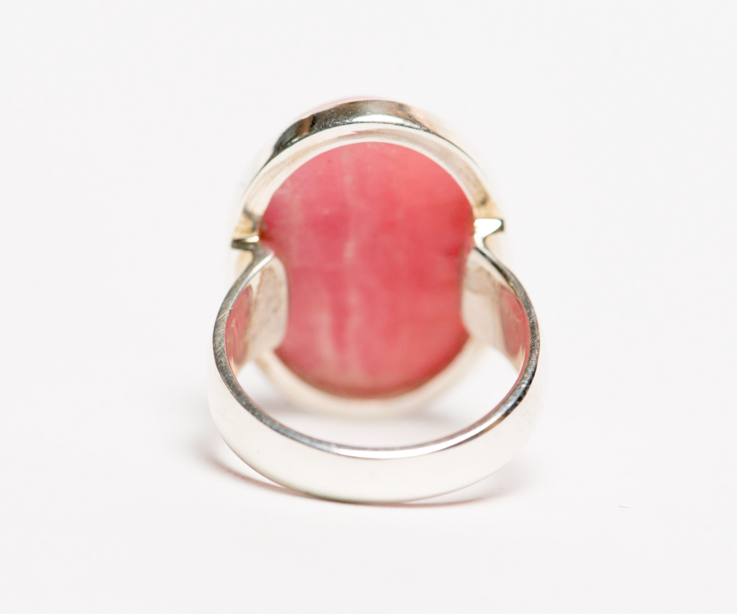 Rhodochrosite Ring Silver For Women