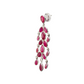 Exquisite Ruby 925 Sterling Silver Earrings, light Red gemstone