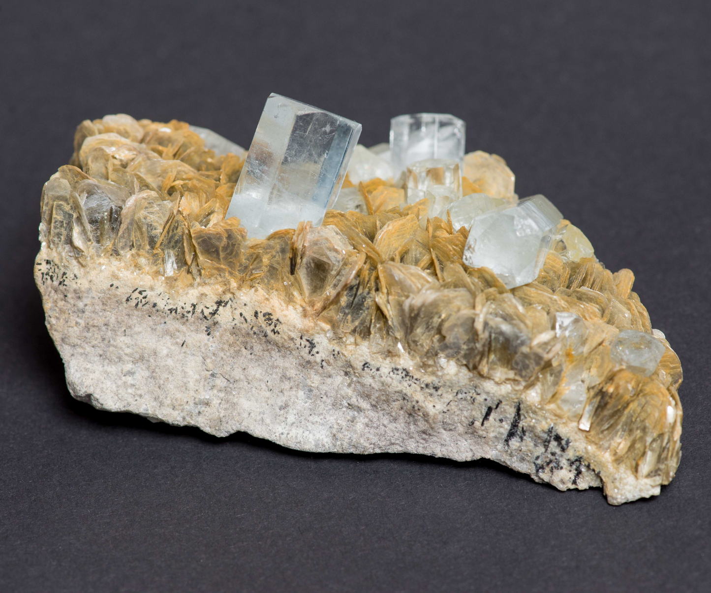 afghanistan,Aquamarin specimen on the matrix Muscovite Aquamarine  Quality Sample