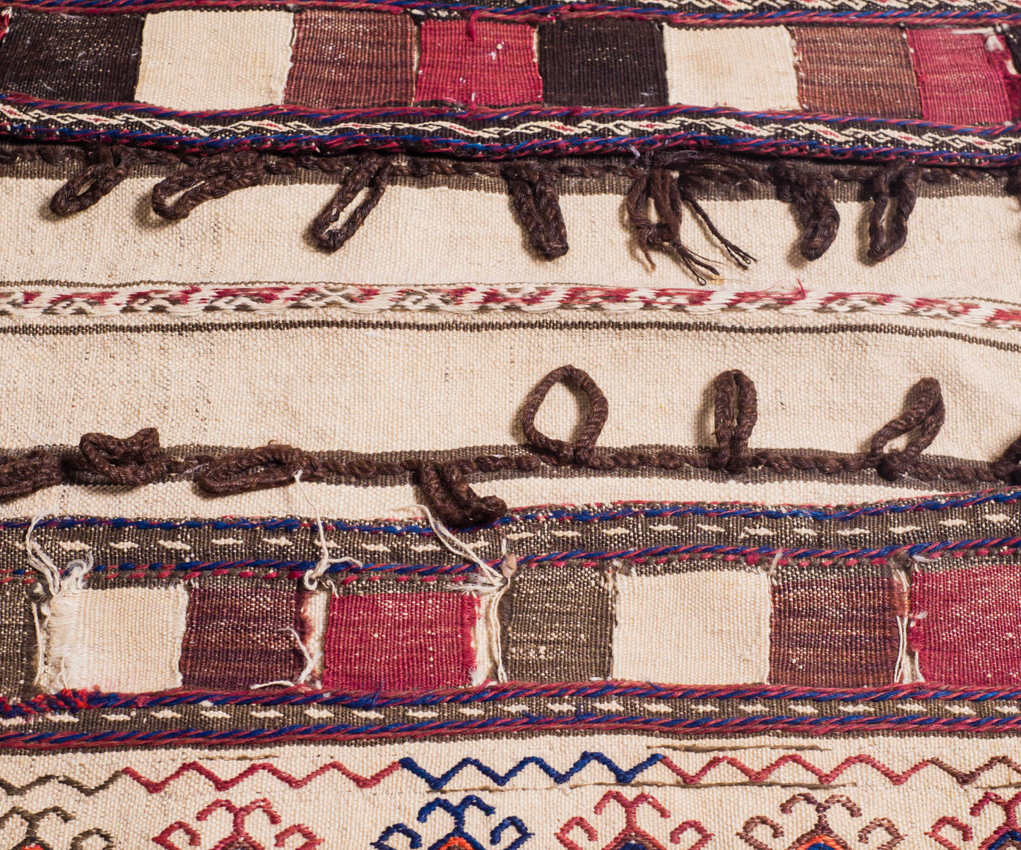 "Unique Mid-19th Century Beluch Khourjeen-Torbah - Hand-Woven, Embroidered, Naturally Dyed | Handmade